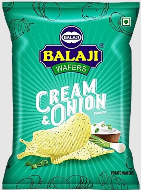 BALAJI CRUCHEM CREAM & ONION WAFERS-140GM