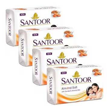 Santoor White Soap-PC-4-100Gm